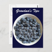 Blueberry Tipps Postkarte (Vorne/Hinten)