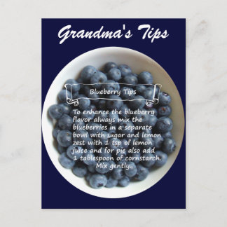 Blueberry Tipps Postkarte