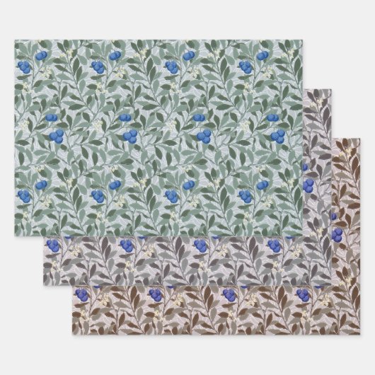 Blueberry Tree, William Morris Geschenkpapier Set (Set)