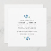 Blueberry Trio Hochzeitsfeier Einladung (Vorne/Hinten)