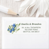 Blueberry- und Blue-Wildblumen-Adressetiketten (Insitu)