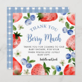 Blueberry und Strawberry Vielen Dank Dankeskarte (Vorne/Hinten)