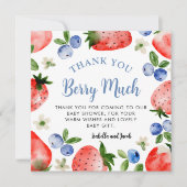 Blueberry und Strawberry Vielen Dank Dankeskarte (Vorderseite)