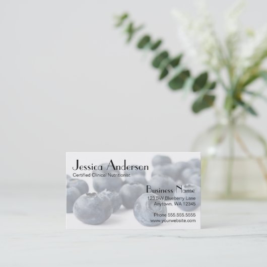 Blueberry Visitenkarte (Stehend Vorderseite)