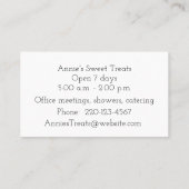 Blueberry-Visitenkarte Visitenkarte (Rückseite)