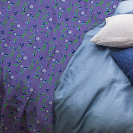 Blueberry-Wasserfarbmuster niedlicher Mädchenlaven Fleecedecke