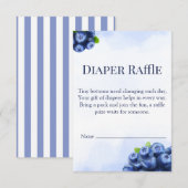 Blueberry Watercolor Diaper Raffle Ticket Insert (Vorne/Hinten)