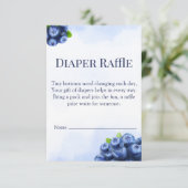 Blueberry Watercolor Diaper Raffle Ticket Insert (Stehend Vorderseite)