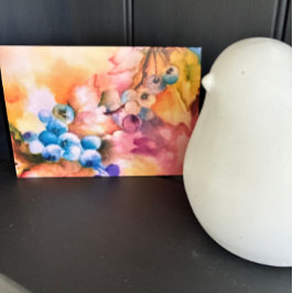 Blueberry Watercolor Grußkarte — handbemalt Karte