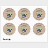 Blueberry Watercolor Jam Label Canning Sticker (Blatt)