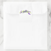 Blueberry Watercolor Scrapbook Quadratischer Aufkleber (Tasche)