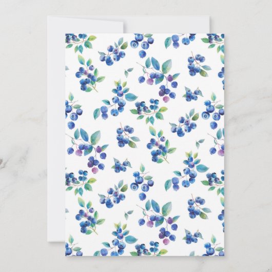 Blueberry Wedding Einladung (Rückseite)