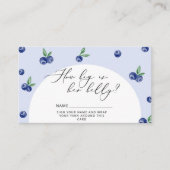 Blueberry, wie groß ist der Bauch der Mama Begleitkarte (Vorderseite)