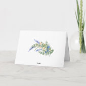 Blueberry Wildblumen Lavender Rustic Wedding Dankeskarte (Rückseite)