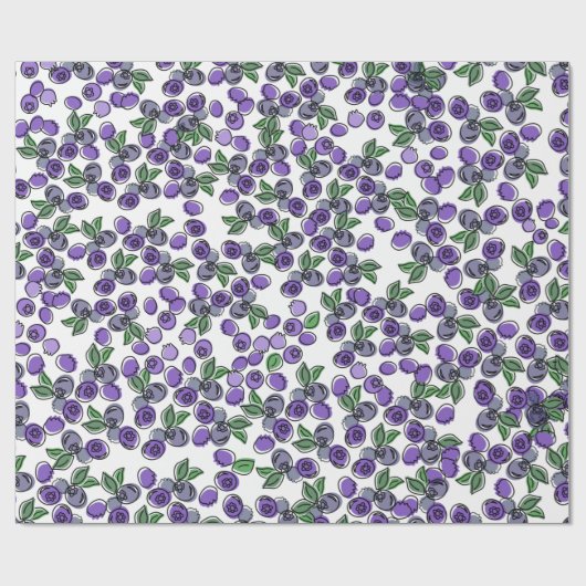 Blueberry Wrapping Paper Geschenkpapier (Flach)