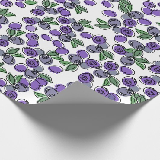 Blueberry Wrapping Paper Geschenkpapier (Ecke)