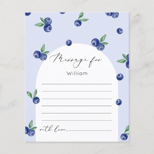 BlueBery Bery - erste Kapselnachricht (Vorderseite)