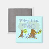 Bluebird 2. Geburtstagsgeschenke und Geschenke Magnet (Vorderseite/Rückseite)