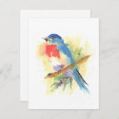 Bluebird #3 Jedem Anlass-Merkkarte Dankeskarte (Vorne/Hinten)