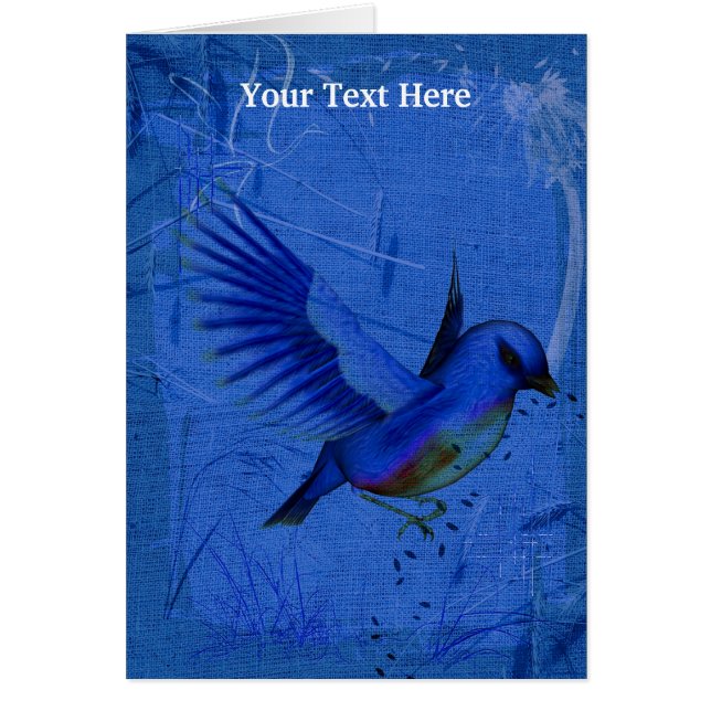 Bluebird Animal Art Foto Card (Vorne)