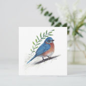 Bluebird Art Bird Card Karte (Stehend Vorderseite)