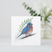 Bluebird Art Bird Card Karte (Stehend Vorderseite)