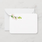 Bluebird auf Apfelzweig Mitteilungskarte (Rückseite)