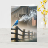 Bluebird auf Bauernhof Karte (Gelbe Blume)