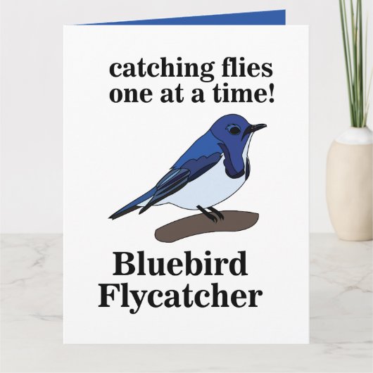 Bluebird auf Branch Funny Geburtstag Karte (Vorderseite)