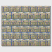 Bluebird auf dem "Country Fencing Post" Geschenkpapier (Flach)