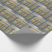 Bluebird auf dem "Country Fencing Post" Geschenkpapier (Ecke)