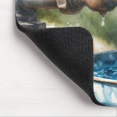 Bluebird auf einem alten Wasserhahn Mousepad (Ecke)