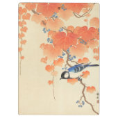 Bluebird auf einem Paulownia Tree Klemmbrett (Rückseite)