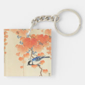 Bluebird auf einem Paulownia Tree Schlüsselanhänger (Rückseite)