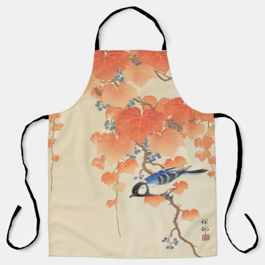 Bluebird auf einem Paulownia Tree Schürze (Vorderseite)