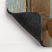 Bluebird auf einem stürmischen Türknauf Mousepad (Ecke)