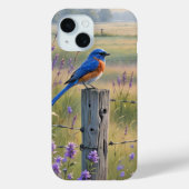 Bluebird auf einem Zaunpfosten Case-Mate iPhone Hülle (Rückseite)