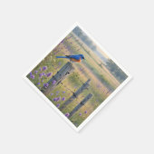 Bluebird auf einem Zaunpfosten Serviette (Ecke)