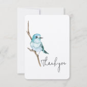 Bluebird auf einem Zweig dank Karte (Vorderseite)