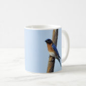Bluebird auf einer Draht-Tasse Kaffeetasse (VorderseiteRechts)