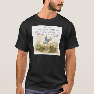 Bluebird auf Zweig Victor Hugo Inspiration Gedicht T-Shirt