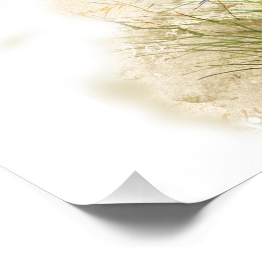 Bluebird auf Zweig Victor Hugo Inspirationsegedich Fotodruck (Ecke)