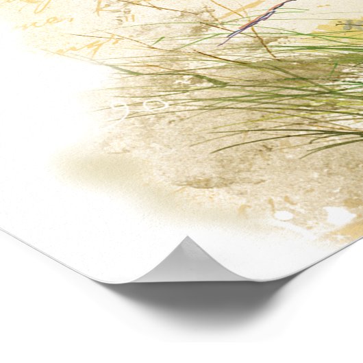 Bluebird auf Zweig Victor Hugo Inspirationsegedich Poster (Ecke)