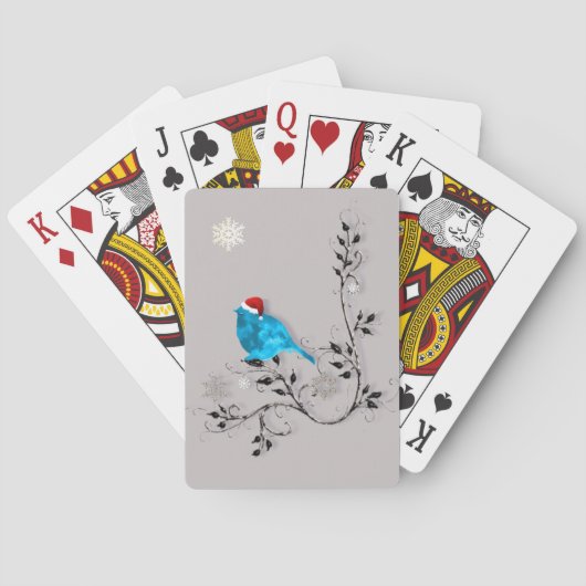 Bluebird beim Schneeflocken Spielkarten (Rückseite)