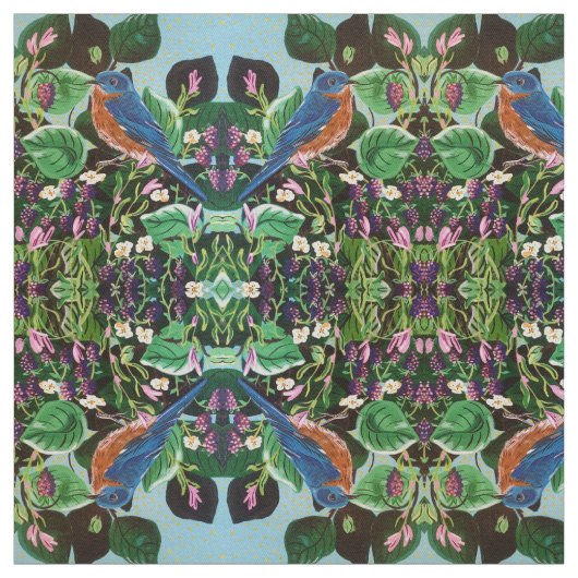 Bluebird Berry Stoff (Muster)