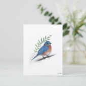 Bluebird Bird Art Feiertagskarte (Stehend Vorderseite)