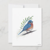 Bluebird Bird Art Feiertagskarte (Vorderseite)