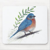 Bluebird Bird Art Mousepad (Vorne)