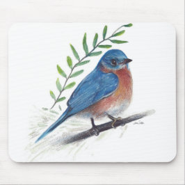 Bluebird Bird Art Mousepad