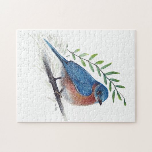 Bluebird Bird Art Puzzle (Horizontal)